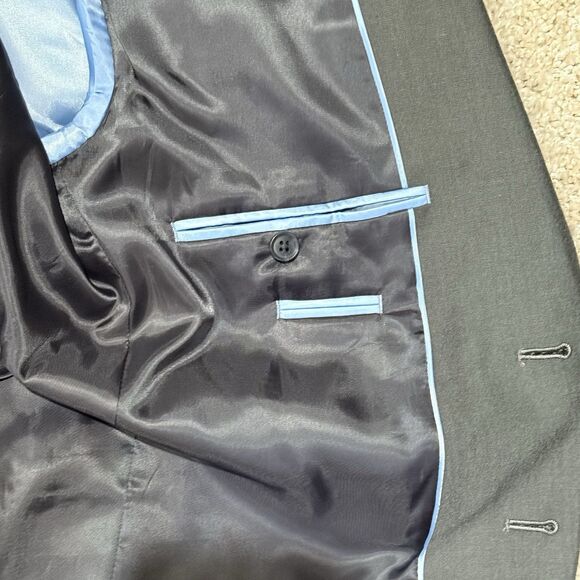 Cam Newton Made Mens Gray Notch Lapel 2 Button Wool‎ Blend Blazer 40R - Picture 6 of 7